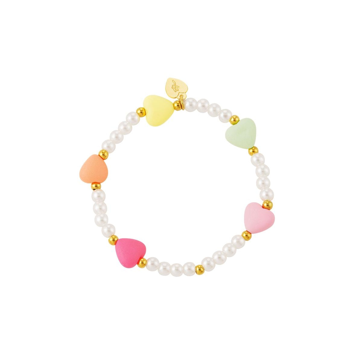 Armband Kids Collectie Parel Hartjes Yehwang©