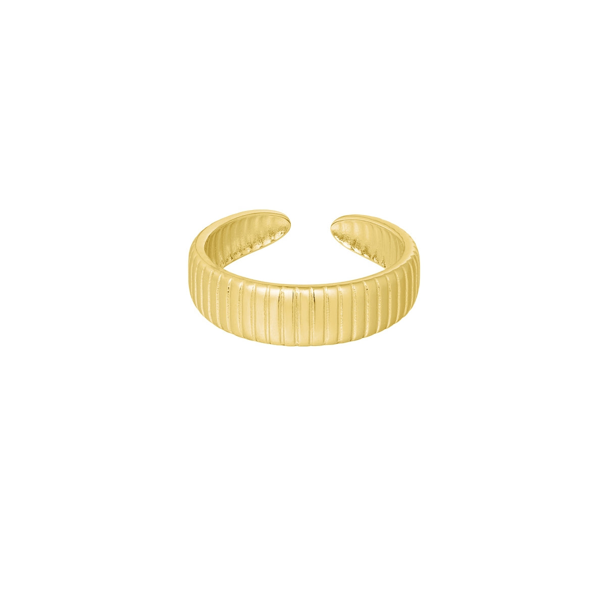 Ring Ribbel Goudkleurig - One size