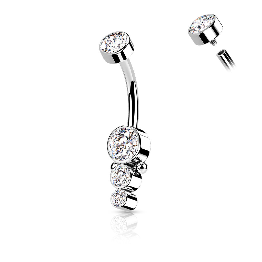 Navelpiercing Drie Zirconia