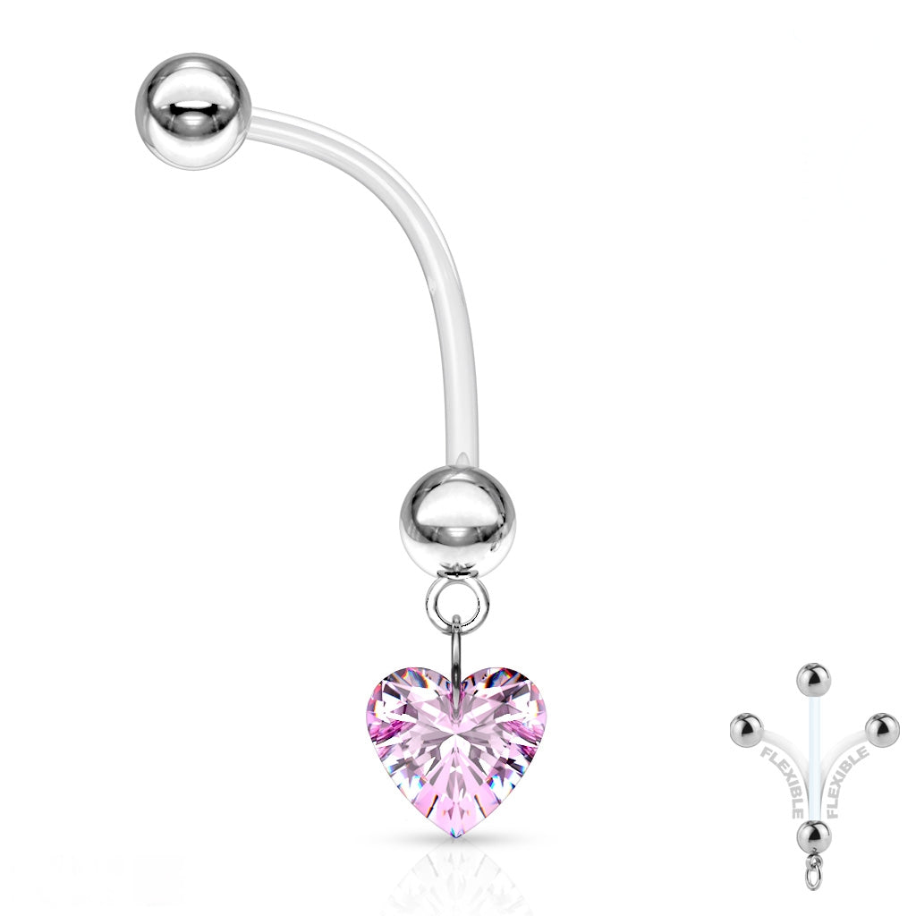 Zwangerschap Navelpiercing Hartje Roze