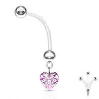 Zwangerschap Navelpiercing Hartje Roze