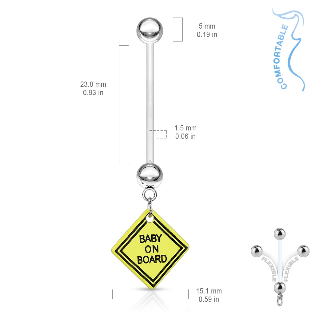 Navelpiercing zwangerschap baby on board maat