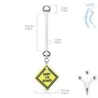 Navelpiercing zwangerschap baby on board maat