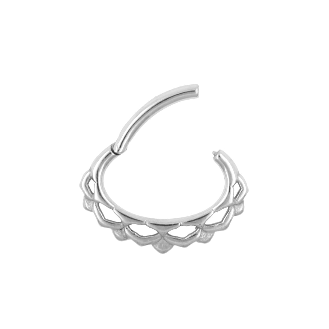 Klikring Ovaal Lotus Piercing - Chirurgisch Staal