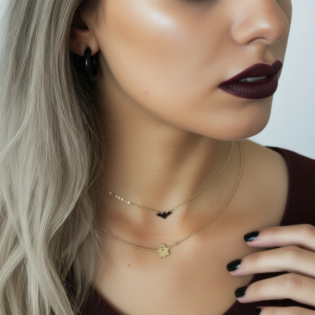 Ketting Spookje Goudkleurig - Roestvrij Staal