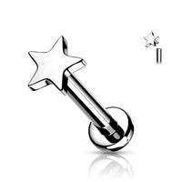 Labret Ster Piercing - Titanium 