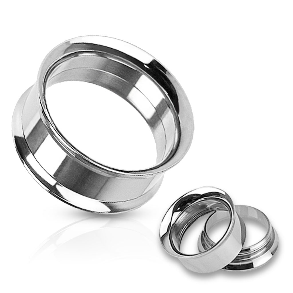 Tunnel Dubbel Flared Screw Zilverkleurig – Chirurgisch Staal