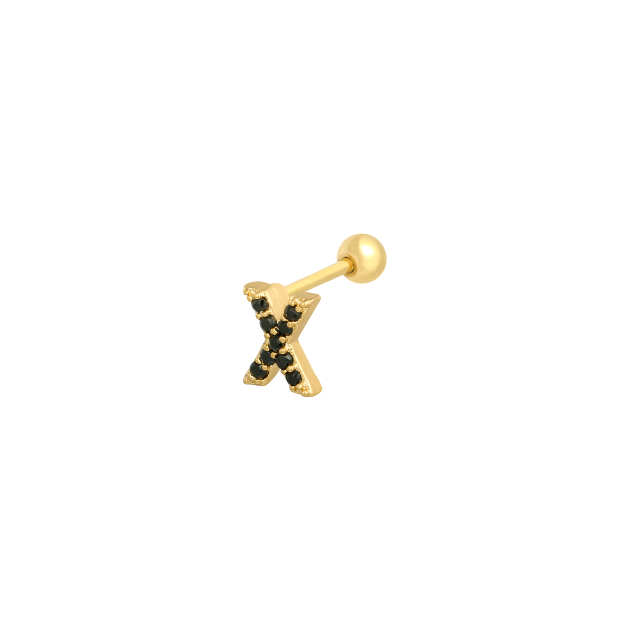 Barbell X Zirconia Zwart