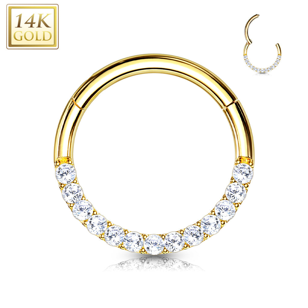 Klikring Zirconia 14kt goud