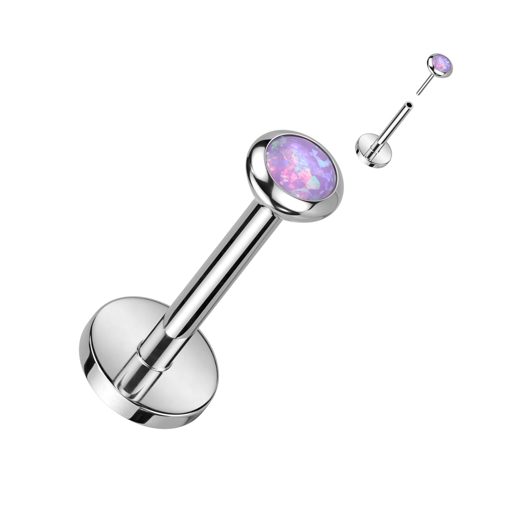 Labret Titanium Opal Roze/Paars