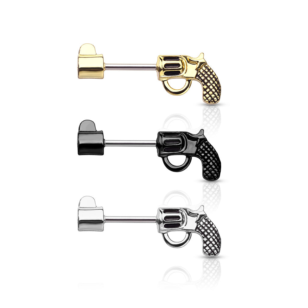 Tepelpiercing Revolver Zwart