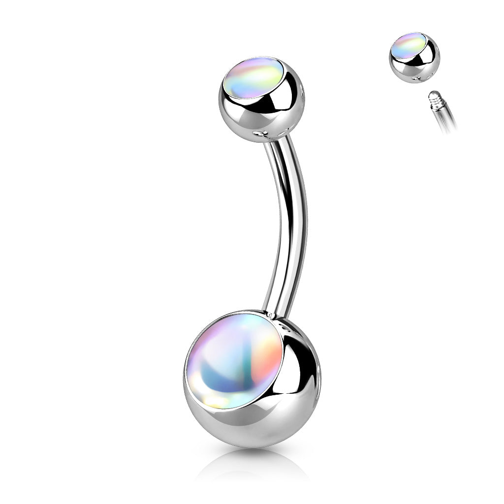 Navelpiercing Multicolor Gladde Steen