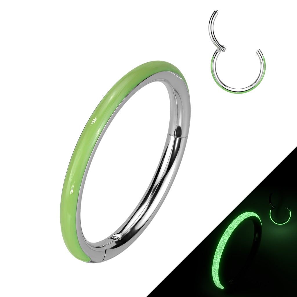 Klikring Titanium Glow In The Dark Groen