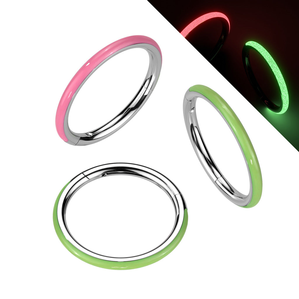 Klikring Titanium Glow In The Dark Groen