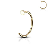 Goudkleurig open neusringetje 0.8mm – chirurgisch staal, voor nostril piercing